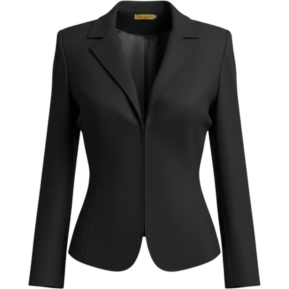 Gotcha Covered Blazer Women S Black Excellent Zip Front Ribbed Knit Jacket